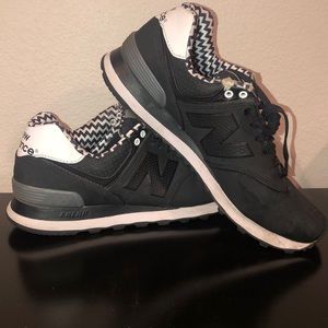 Black Suede New Balance 574 Size 9